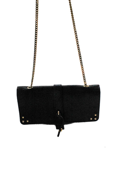 Chloe Womens Leather Chain Strap Detail Shoulder Bag Black