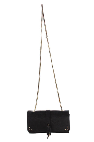 Chloe Womens Leather Chain Strap Detail Shoulder Bag Black