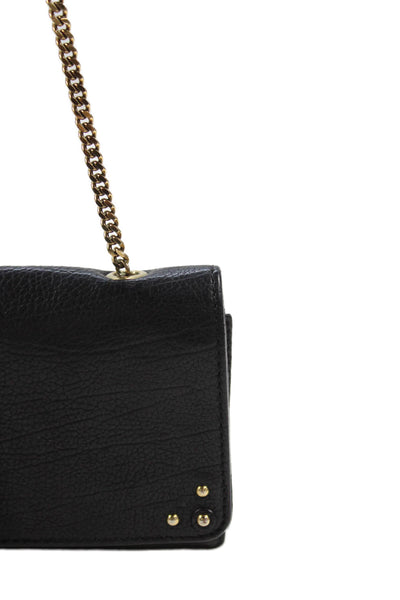 Chloe Womens Leather Chain Strap Detail Shoulder Bag Black