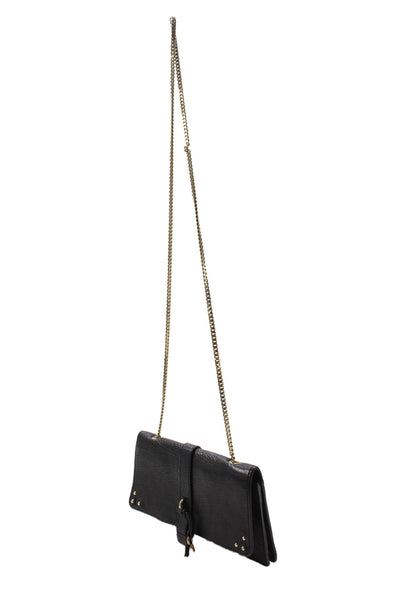 Chloe Womens Leather Chain Strap Detail Shoulder Bag Black