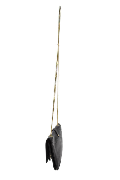 Chloe Womens Leather Chain Strap Detail Shoulder Bag Black