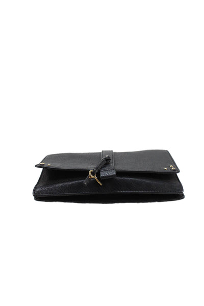 Chloe Womens Leather Chain Strap Detail Shoulder Bag Black