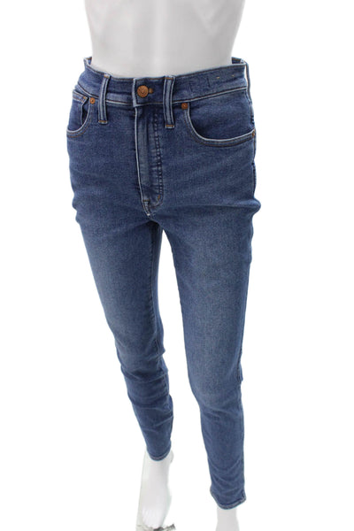Madewell Womens Skinny Jeans Blue High Rise Cotton Blend Size 27