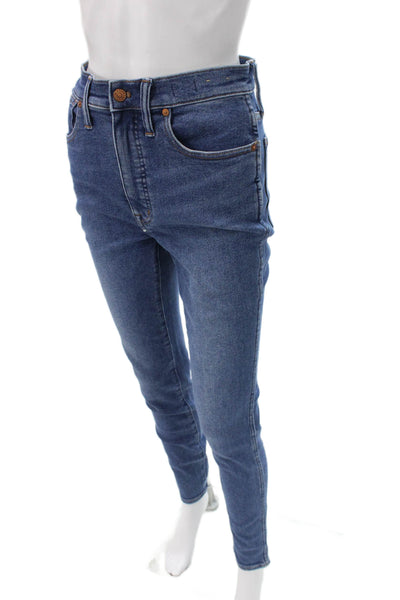 Madewell Womens Skinny Jeans Blue High Rise Cotton Blend Size 27