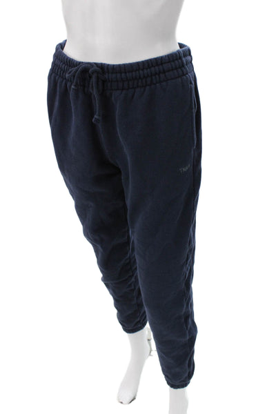 TNA Women Jogger Pants Blue Drawstring Cotton Blend Athleisure Size S