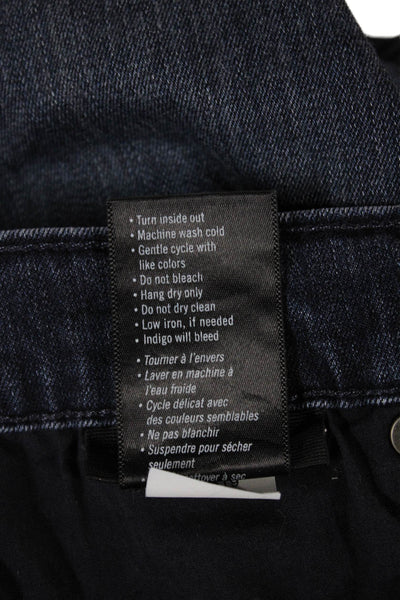 Paige Mens Skinny Jeans Blue High Rise Button Cotton Blend Size 30