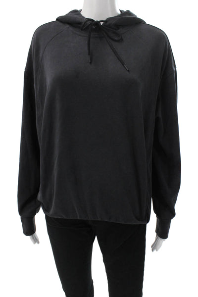 Athleta Womens Pullover Hoodie Black Long Sleeve Size S