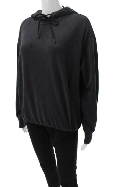 Athleta Womens Pullover Hoodie Black Long Sleeve Size S
