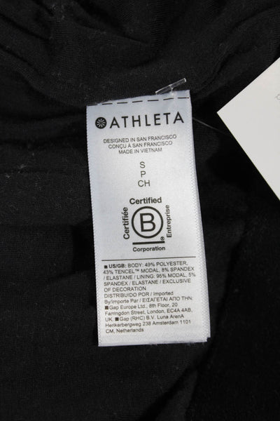 Athleta Womens Pullover Hoodie Black Long Sleeve Size S