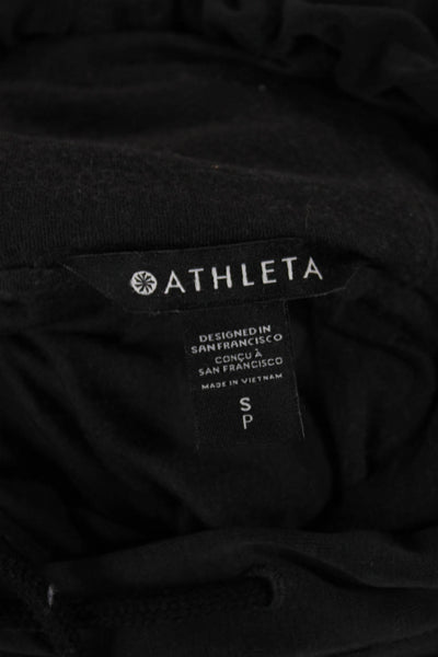 Athleta Womens Pullover Hoodie Black Long Sleeve Size S