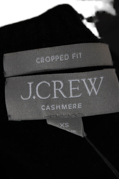 J Crew Womens Pullover Cashmere Crewneck Sweater Black Size XS