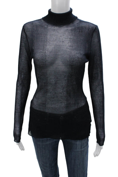 Ser.O.Ya Women Basic Black Turtleneck Long Sleeve Sweater Size L