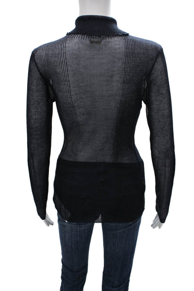 Ser.O.Ya Women Basic Black Turtleneck Long Sleeve Sweater Size L