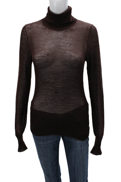 Rachel Comey Womens Brown Baby Alpaca Turtleneck Pullover Sweater Size XS