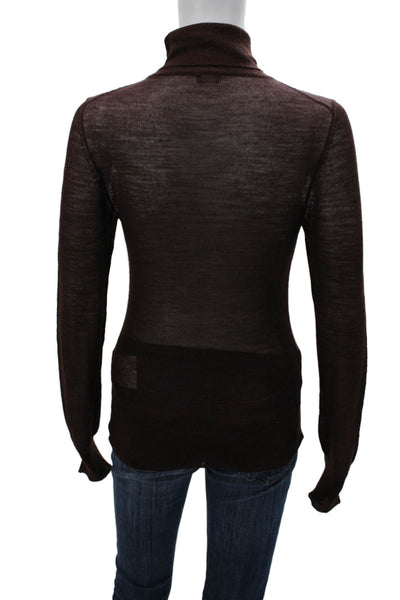 Rachel Comey Womens Brown Baby Alpaca Turtleneck Pullover Sweater Size XS