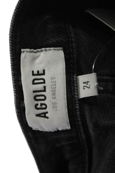 Agolde Womens Black Bootcut Jeans Size 24
