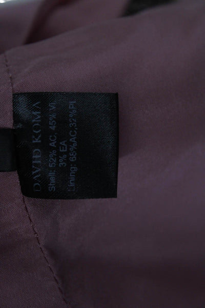 David Koma Women Cropped Pink Tank Scoop Neck Zip Size 6