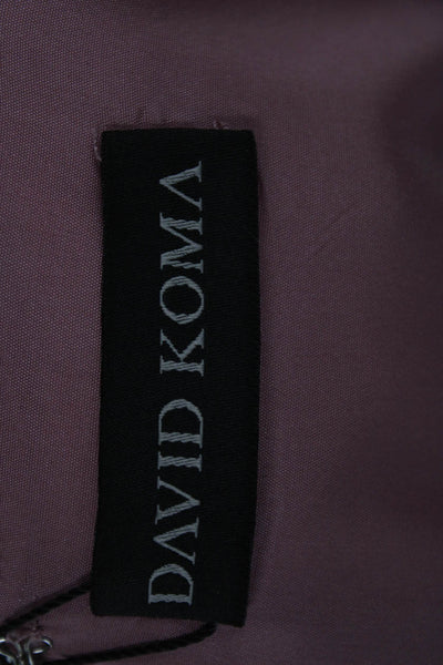 David Koma Women Cropped Pink Tank Scoop Neck Zip Size 6