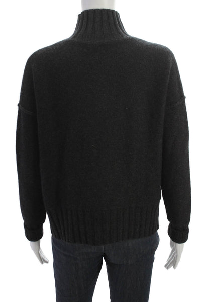 Autumn Cashmere Womens Black Pullover Sweater Mock Neck Long Sleeve Size XS