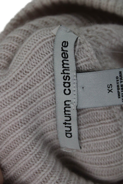 Autumn Cashmere Women Beige Floral Pullover Turtleneck Size XS