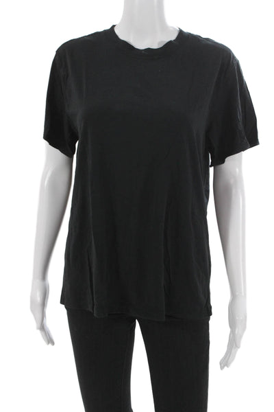 Lululemon Womens Basic Black Cotton Crew Neck Short Sleeve T-Shirt Size 4