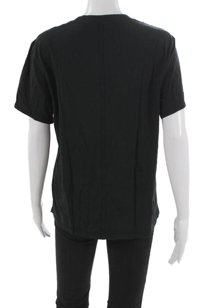 Lululemon Womens Basic Black Cotton Crew Neck Short Sleeve T-Shirt Size 4