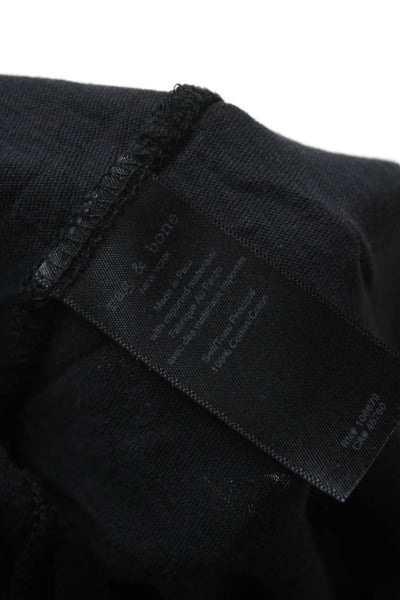 Rag & Bone Jean Womens Basic Short Sleeve Black Cotton T-Shirt Size S