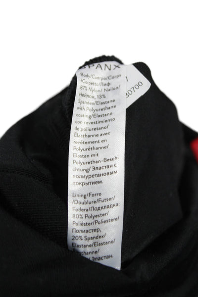 Spanx Women Ankle Faux Leather Leggings Black Nylon Solid Size S