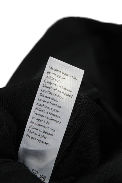 Spanx Women Ankle Faux Leather Leggings Black Nylon Solid Size S