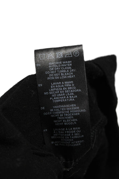 Marcella Women Black Turtleneck Long Sleeve Basic T-Shirt Tencel Size S