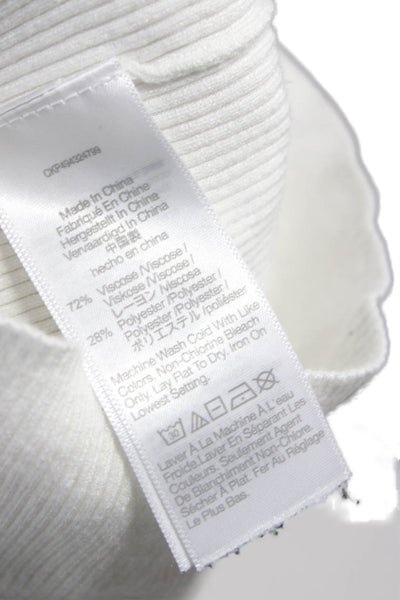 Madewell Womens Cardigan White Long Sleeve Scoop Neck Size 2XS