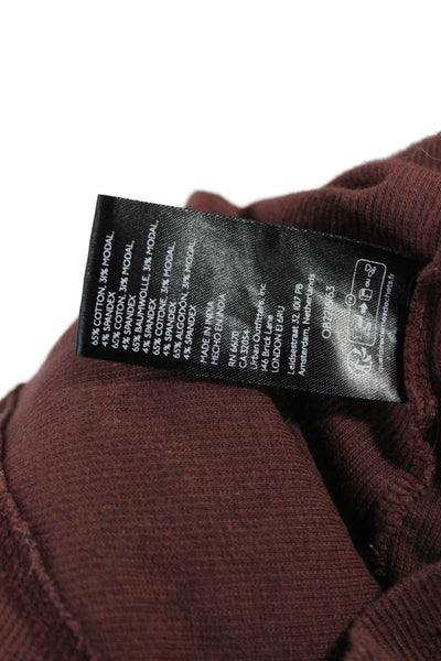 Pilcro Anthropologie Women Basic Sleeveless Henley Tank Brown Cotton Size XS