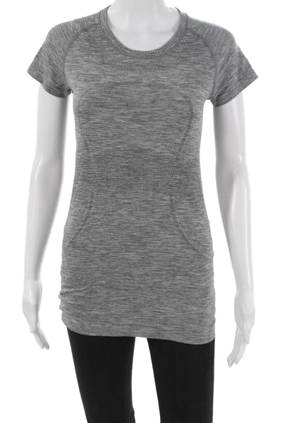 Lululemon Womens Basic Crew Neck Short Sleeve T-Shirt Gray Size S