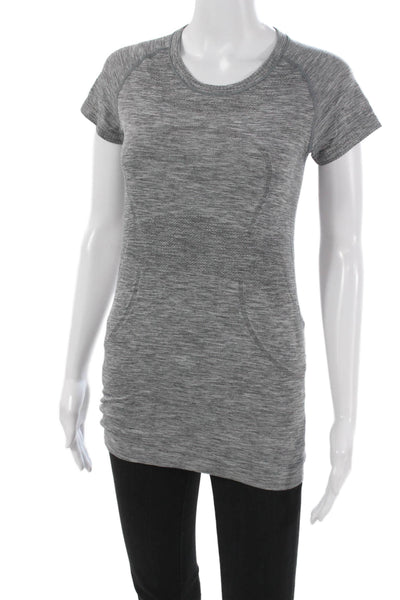 Lululemon Womens Basic Crew Neck Short Sleeve T-Shirt Gray Size S