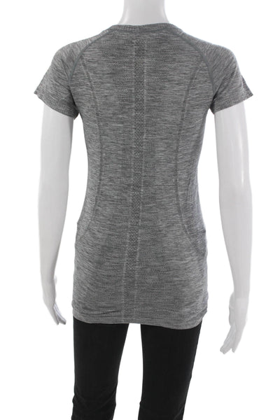 Lululemon Womens Basic Crew Neck Short Sleeve T-Shirt Gray Size S