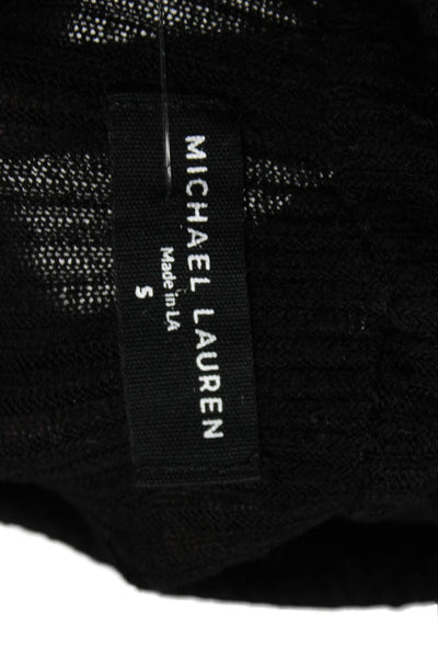 Michael Lauren Women Black Basic Sleeveless Mock Neck Tank Size S