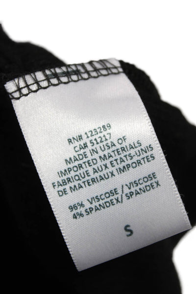 Michael Lauren Women Black Basic Sleeveless Mock Neck Tank Size S