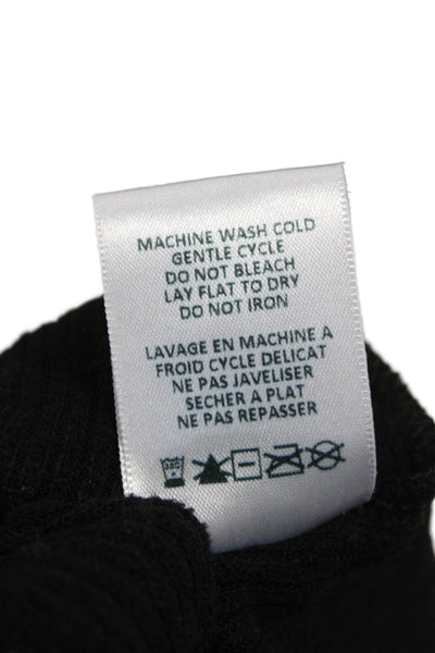 Michael Lauren Women Black Basic Sleeveless Mock Neck Tank Size S