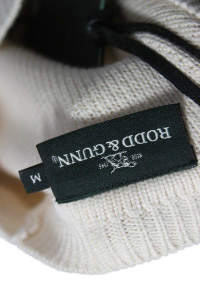 Rodd & Gunn Mens Ivory 100% Australian Cotton Striped Crew Neck Pullover Size M
