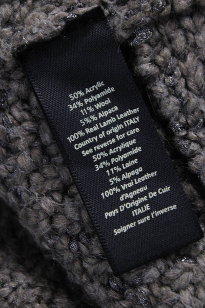 Elizabeth & James Women Brown Mock Neck Pullover Sweater Long Sleeve Size S