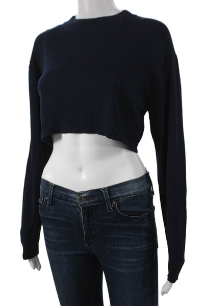 Zara Womens Pullover Sweater Blue Mock Neck Long Sleeve Size XS