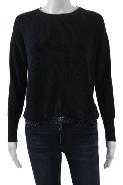 Margaret OLeary Women Pullover Sweater Blue Cotton Crew Neck Size XS