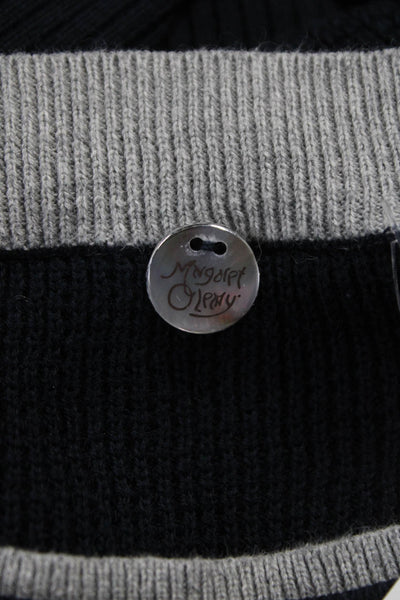 Margaret OLeary Women Pullover Sweater Blue Cotton Crew Neck Size XS