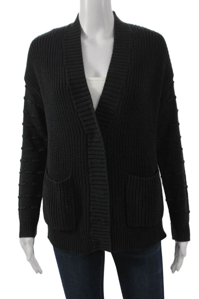 Lisa Todd Womens Cardigan Black V Neck Long Sleeve Size XS