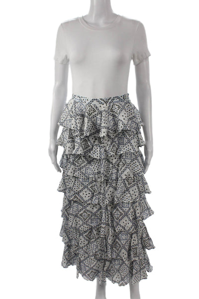 Alix Of Bohemia Women Multicolor Tencel Geometric Maxi Skirt Zip Size XS