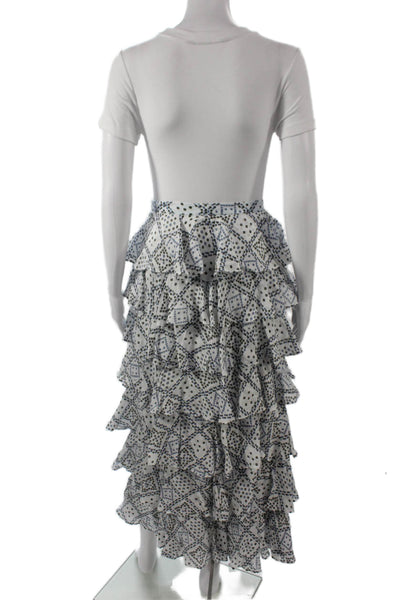 Alix Of Bohemia Women Multicolor Tencel Geometric Maxi Skirt Zip Size XS