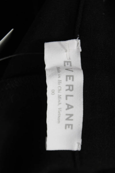 Everlane Womens Black Ankle Pants Viscose Blend Zip Size 00