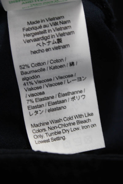 J Crew Womens Ankle Pants Blue Cotton Zip Inseam 26 Size 00P