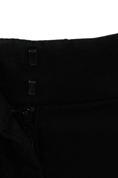 J Crew Womens Ankle Pants Black 100% Lyocell Hook & Eye Size 00P