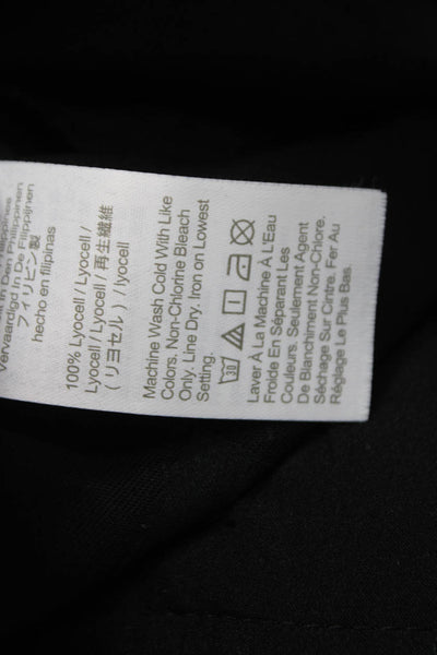 J Crew Womens Ankle Pants Black 100% Lyocell Hook & Eye Size 00P